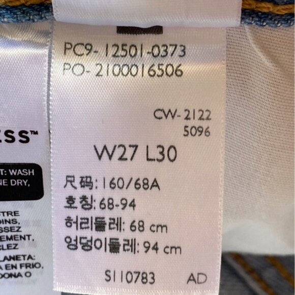 Levis Premium 501 Original Fit Jean Light Wash Size 27x30 100% Cotton Button Fly - Picture 14 of 16